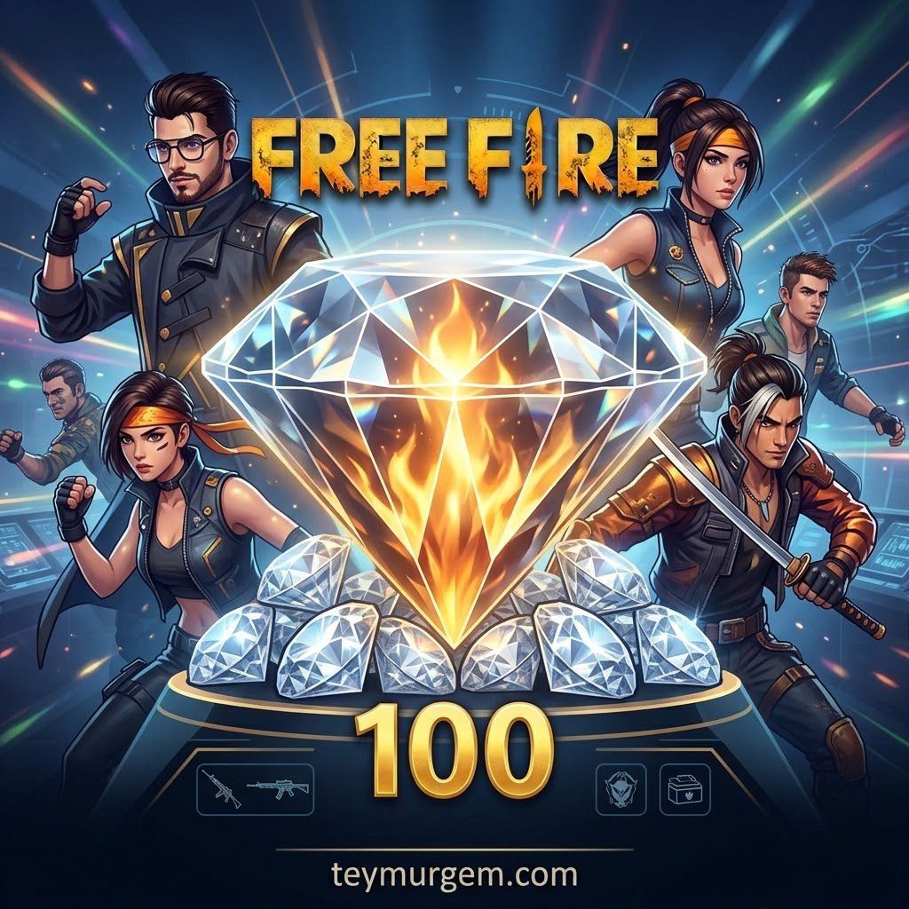 بسته ۱۰۰ جم الماس فری فایر100 Free Fire Diamonds Pack