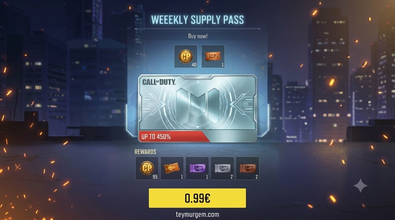خرید ساپلای پس هفتگی کالاف دیوتی موبایل  (Weekly Supply Pass | 0.99€)