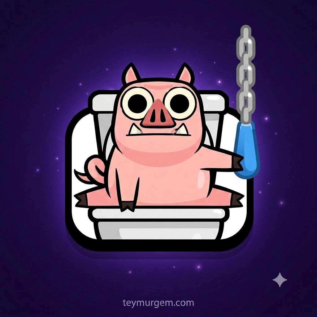 ایموت خوک روی توالت | Royal Hog on Toilet Emote